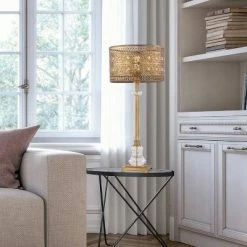 28" 1-Light Bryar Buffet Table Lamp Brass/Crystal - River of Goods -Desk Lamps sales shop unnamed file 4351