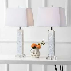 JONATHAN Y 28.5" (Set of 2) Noelle Seashell Table Lamp (Includes LED Light Bulb) White - JONATHAN Y