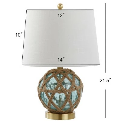 JONATHAN Y 21.5" Glass/Rope Andrews Table Lamp (Includes LED Light Bulb) Blue - JONATHAN Y 3 JONATHAN Y 21.5" Glass/Rope Andrews Table Lamp (Includes LED Light Bulb) Blue - JONATHAN Y - Image 3