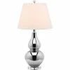26" Cybil Double Gourd Lamp Silver (Includes CFL Light Bulb) - Safavieh