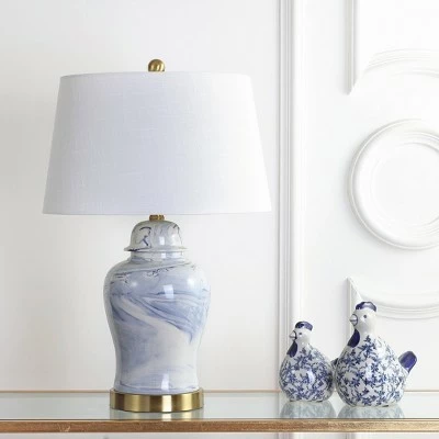JONATHAN Y 26" Ceramic Wallace Table Lamp (Includes LED Light Bulb) Blue - JONATHAN Y 2 JONATHAN Y 26" Ceramic Wallace Table Lamp (Includes LED Light Bulb) Blue - JONATHAN Y - Image 2