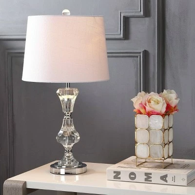 JONATHAN Y 25" Crystal Riley Table Lamp (Includes LED Light Bulb) Clear - JONATHAN Y 1 JONATHAN Y 25" Crystal Riley Table Lamp (Includes LED Light Bulb) Clear - JONATHAN Y