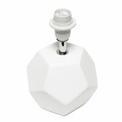 Round Prism Mini Table Lamp with Matching Fabric Shade White - Simple Designs -Desk Lamps sales shop unnamed file 438