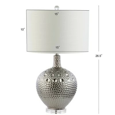 JONATHAN Y 27" Ceramic Andrews Table Lamp (Includes LED Light Bulb) Silver - JONATHAN Y 3 JONATHAN Y 27" Ceramic Andrews Table Lamp (Includes LED Light Bulb) Silver - JONATHAN Y - Image 3