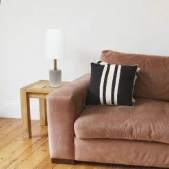 Concrete Table Lamp with Linen Shade White - Lalia Home -Desk Lamps sales shop unnamed file 4399