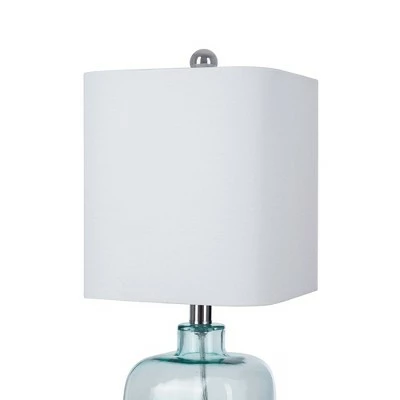 21" Coastal Glass Table Lamp Sea Foam (Includes LED Light Bulb) - Cresswell Lighting 1 21" Coastal Glass Table Lamp Sea Foam (Includes LED Light Bulb) - Cresswell Lighting