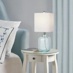 21" Coastal Glass Table Lamp Sea Foam (Includes LED Light Bulb) - Cresswell Lighting 5 21" Coastal Glass Table Lamp Sea Foam (Includes LED Light Bulb) - Cresswell Lighting -Desk Lamps sales shop unnamed file 4419