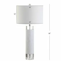 JONATHAN Y 32" Marble/Crystal Hunter Table Lamp (Includes LED Light Bulb) White - JONATHAN Y 5 JONATHAN Y 32" Marble/Crystal Hunter Table Lamp (Includes LED Light Bulb) White - JONATHAN Y -Desk Lamps sales shop unnamed file 443