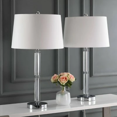 (Set of 2) 28.5" Vendome Crystal Table Lamp Clear (Includes CFL Light Bulb) - Safavieh 2 (Set of 2) 28.5" Vendome Crystal Table Lamp Clear (Includes CFL Light Bulb) - Safavieh - Image 2
