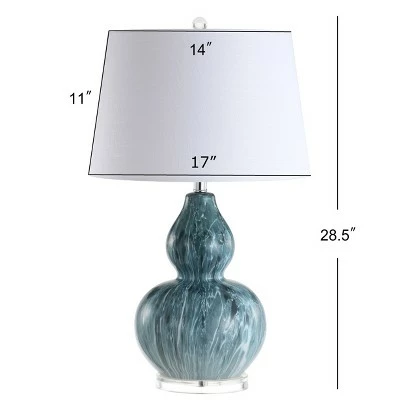 JONATHAN Y 28.5" Ceramic Stockholm Table Lamp (Includes LED Light Bulb) Blue - JONATHAN Y 3 JONATHAN Y 28.5" Ceramic Stockholm Table Lamp (Includes LED Light Bulb) Blue - JONATHAN Y - Image 3