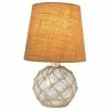 Buoy Rope Nautical Netted Coastal Ocean Sea Glass Table Lamp Clear - Elegant Designs