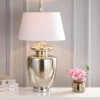 JONATHAN Y 31" Glass Hughes Table Lamp (Includes LED Light Bulb) Silver - JONATHAN Y
