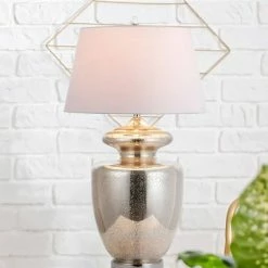 JONATHAN Y 31" Glass Hughes Table Lamp (Includes LED Light Bulb) Silver - JONATHAN Y -Desk Lamps sales shop unnamed file 4520