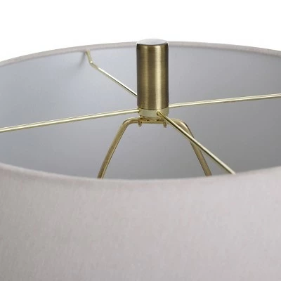 Ceramic Column with Slotted Top Table Lamp Gray - StyleCraft 3 Ceramic Column with Slotted Top Table Lamp Gray - StyleCraft - Image 3