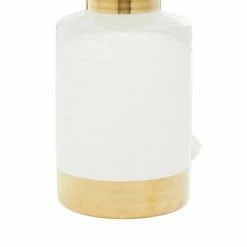 15" x 24" Large Contemporary Style Round Ceramic Table Lamp with Metallic Trim White/Gold - CosmoLiving by Cosmopolitan 12 15" x 24" Large Contemporary Style Round Ceramic Table Lamp with Metallic Trim White/Gold - CosmoLiving by Cosmopolitan -Desk Lamps sales shop unnamed file 4531