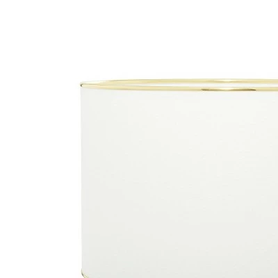 15" x 24" Large Contemporary Style Round Ceramic Table Lamp with Metallic Trim White/Gold - CosmoLiving by Cosmopolitan 6 15" x 24" Large Contemporary Style Round Ceramic Table Lamp with Metallic Trim White/Gold - CosmoLiving by Cosmopolitan - Image 6