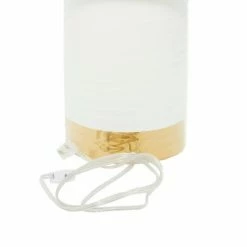 15" x 24" Large Contemporary Style Round Ceramic Table Lamp with Metallic Trim White/Gold - CosmoLiving by Cosmopolitan 14 15" x 24" Large Contemporary Style Round Ceramic Table Lamp with Metallic Trim White/Gold - CosmoLiving by Cosmopolitan -Desk Lamps sales shop unnamed file 4533