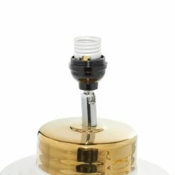 15" x 24" Large Contemporary Style Round Ceramic Table Lamp with Metallic Trim White/Gold - CosmoLiving by Cosmopolitan 15 15" x 24" Large Contemporary Style Round Ceramic Table Lamp with Metallic Trim White/Gold - CosmoLiving by Cosmopolitan -Desk Lamps sales shop unnamed file 4534