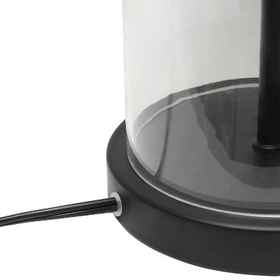 Entrapped Glass Table Lamp with Fabric Shade Black - Lalia Home 6 Entrapped Glass Table Lamp with Fabric Shade Black - Lalia Home - Image 6