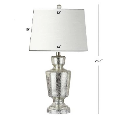 JONATHAN Y 26.5" Glass Olivia Table Lamp (Includes LED Light Bulb) Silver - JONATHAN Y 3 JONATHAN Y 26.5" Glass Olivia Table Lamp (Includes LED Light Bulb) Silver - JONATHAN Y - Image 3