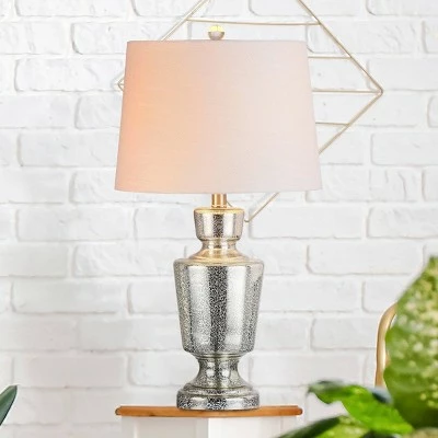JONATHAN Y 26.5" Glass Olivia Table Lamp (Includes LED Light Bulb) Silver - JONATHAN Y 4 JONATHAN Y 26.5" Glass Olivia Table Lamp (Includes LED Light Bulb) Silver - JONATHAN Y - Image 4