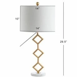 JONATHAN Y 29.5" Metal Diamante Modern Gilt Table Lamp (Includes LED Light Bulb) Gold - JONATHAN Y -Desk Lamps sales shop unnamed file 4575