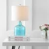 JONATHAN Y 19" Glass Gemma Bell Table Lamp Moroccan (Includes LED Light Bulb) Blue - JONATHAN Y