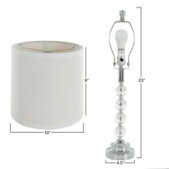 Set of 2 Table Lamps Faceted Crystal Balls (Includes LED Light Bulb) - Yorkshire Home