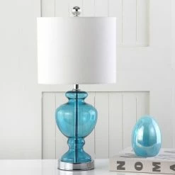 21" Marine Table Lamp Monocco Blue (Includes CFL Light Bulb) - Safavieh