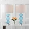 JONATHAN Y (Set Of 2) 27" Bella Glass Triple Sphere Table Lamp Sky Blue (Includes LED Light Bulb) - JONATHAN Y