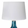 27" Deep Blue Glass Table Lamp - 3R Studios