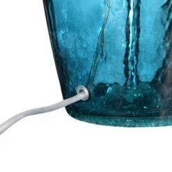 27" Deep Blue Glass Table Lamp - 3R Studios -Desk Lamps sales shop unnamed file 4650