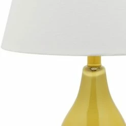 (Set of 2) 26" Cybil Double Gourd Lamp Yellow (Includes CFL Light Bulb) - Safavieh -Desk Lamps sales shop unnamed file 4656
