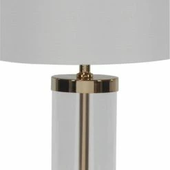 14" x 25" Contemporary Large Cylinder Metal and Glass Table Lamp Gold/White - CosmoLiving by Cosmopolitan 11 14" x 25" Contemporary Large Cylinder Metal and Glass Table Lamp Gold/White - CosmoLiving by Cosmopolitan -Desk Lamps sales shop unnamed file 4660
