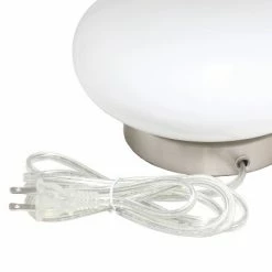 Glass Dollop Table Lamp with Fabric Shade White - Lalia Home -Desk Lamps sales shop unnamed file 4681