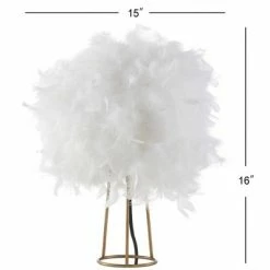 JONATHAN Y 16" Metal Stork Feather Table Lamp (Includes LED Light Bulb) White - JONATHAN Y 5 JONATHAN Y 16" Metal Stork Feather Table Lamp (Includes LED Light Bulb) White - JONATHAN Y -Desk Lamps sales shop unnamed file 4685