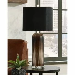 Set of 2 Abaness Table Lamps Black - Signature Design by Ashley