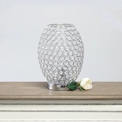 Elipse Crystal Decorative Curved Accent Uplight Table Lamp Chrome - Elegant Designs 2 Elipse Crystal Decorative Curved Accent Uplight Table Lamp Chrome - Elegant Designs - Image 2