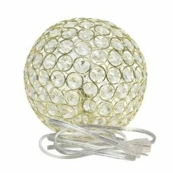 8" Crystal Ball Sequin Table Lamp Gold - Elegant Designs -Desk Lamps sales shop unnamed file 4710