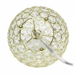 8" Crystal Ball Sequin Table Lamp Gold - Elegant Designs -Desk Lamps sales shop unnamed file 4711