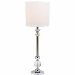 (Set of 2) 31" Erica Crystal Candlestick Lamp Clear (Includes CFL Light Bulb) - Safavieh -Desk Lamps sales shop unnamed file 4741