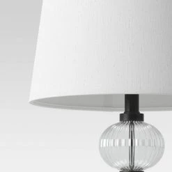 Large Assembled Glass Stacked Ribbed Table Lamp (Includes LED Light Bulb) Clear - Threshold™ 5 Large Assembled Glass Stacked Ribbed Table Lamp (Includes LED Light Bulb) Clear - Threshold™ -Desk Lamps sales shop unnamed file 4770