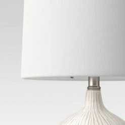 Medium Assembled Ceramic Table Lamp (Includes LED Light Bulb) Gray/Brown - Threshold™ -Desk Lamps sales shop unnamed file 4783