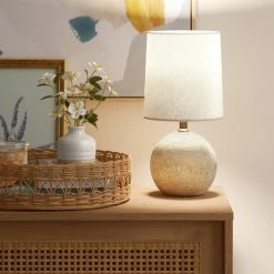 Wooden Mini Table Lamp with Circle Base - Threshold™ Black