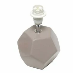 Round Prism Mini Table Lamp with Matching Fabric Shade Gray - Simple Designs -Desk Lamps sales shop unnamed file 481