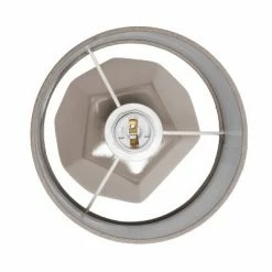 Round Prism Mini Table Lamp with Matching Fabric Shade Gray - Simple Designs -Desk Lamps sales shop unnamed file 482