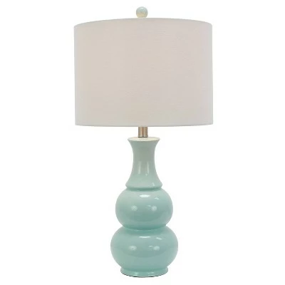 15" Harper Ceramic Table Lamp Light Blue (Includes CFL Light Bulb) - Decor Therapy 1 15" Harper Ceramic Table Lamp Light Blue (Includes CFL Light Bulb) - Decor Therapy