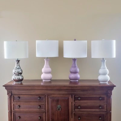 15" Harper Ceramic Table Lamp Light Blue (Includes CFL Light Bulb) - Decor Therapy 6 15" Harper Ceramic Table Lamp Light Blue (Includes CFL Light Bulb) - Decor Therapy - Image 6