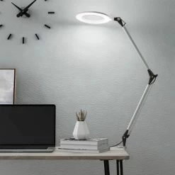 Trademark Global Swing Arm Architect Task Lamp with Clamp (Includes LED Light Bulb)