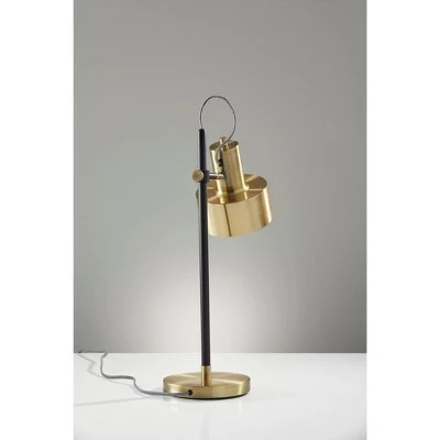 22.5" Clayton Desk Lamp Matte Black - Adesso 1 22.5" Clayton Desk Lamp Matte Black - Adesso